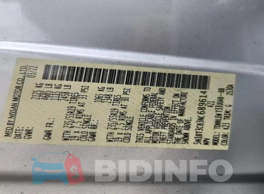 5N1BT3CB3NC689614 Photo# 8
