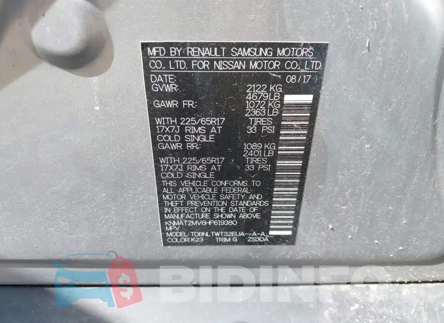 KNMAT2MV6HP619380 Photo# 9