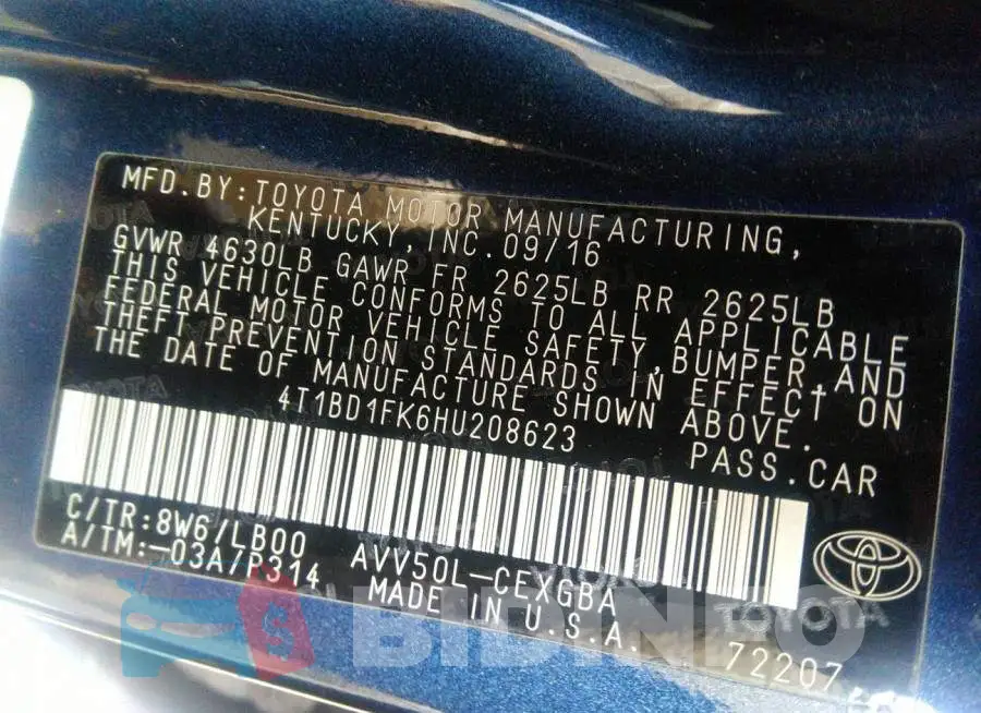4T1BD1FK6HU208623 Photo# 9