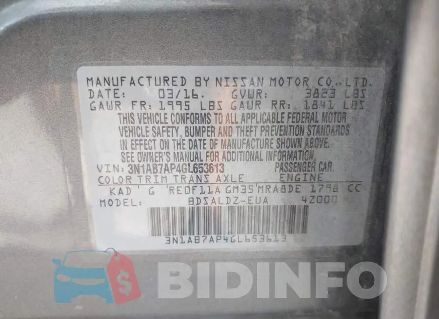 3N1AB7AP4GL653613 Photo# 9