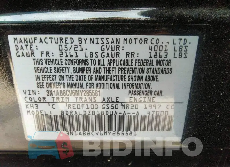 3N1AB8CV6MY285581 Photo# 9