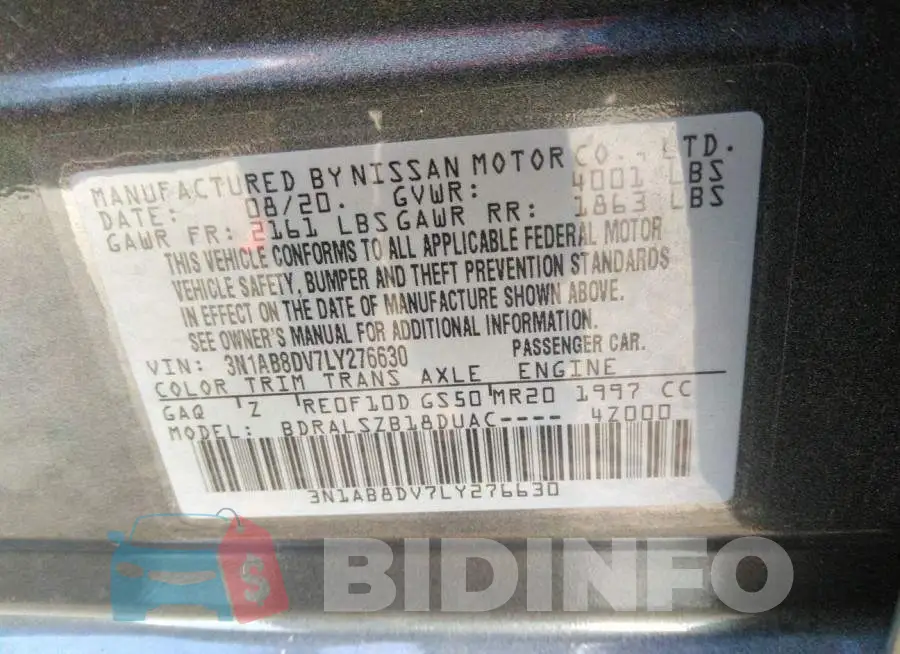 3N1AB8DV7LY276630 Photo# 9