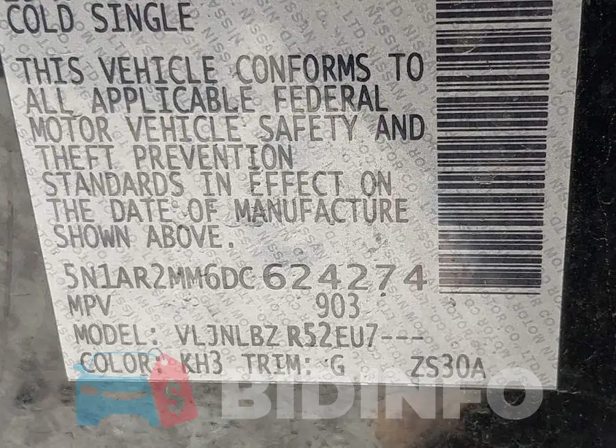 5N1AR2MM6DC624274 Photo# 9