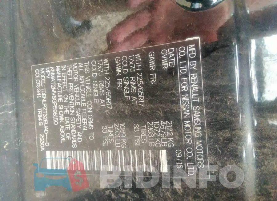 KNMAT2MV6GP596150 Photo# 9
