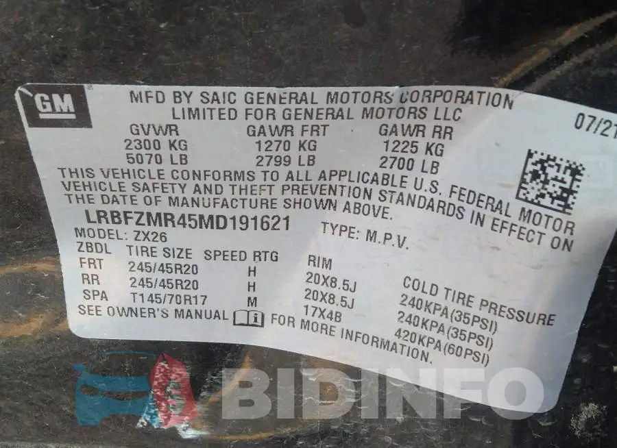 LRBFZMR45MD191621 Photo# 9