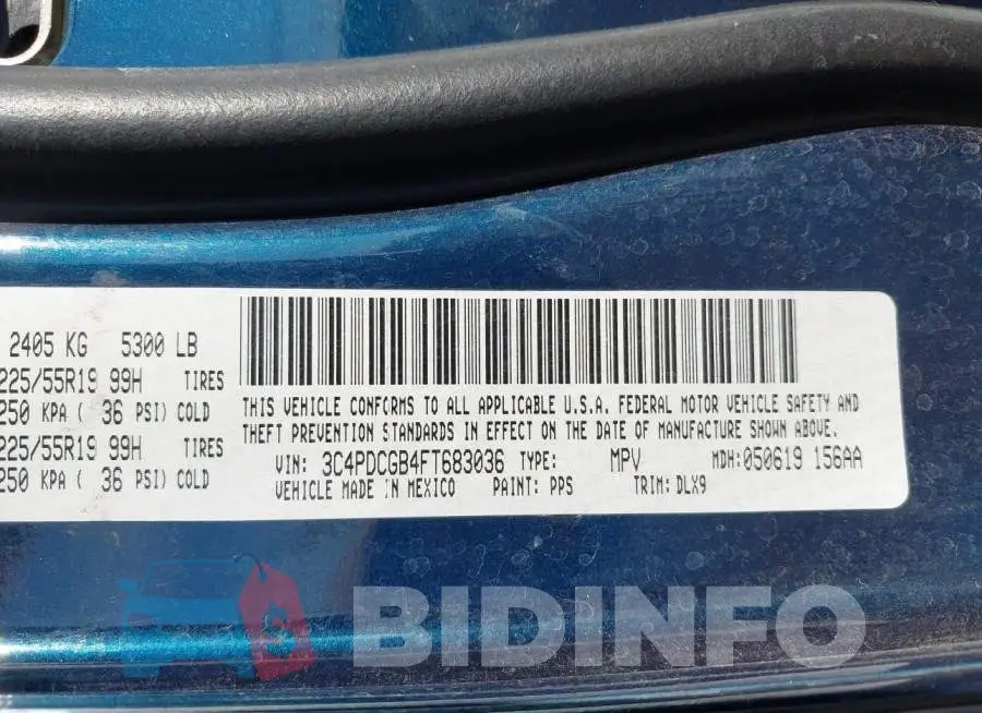 3C4PDCGB4FT683036 Photo# 9