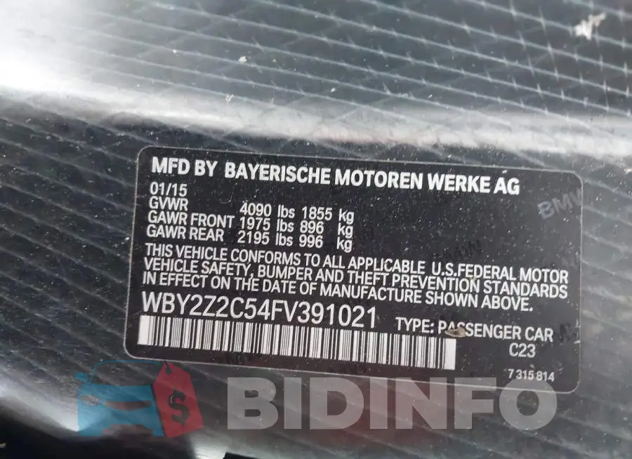 WBY2Z2C54FV391021 Photo# 9