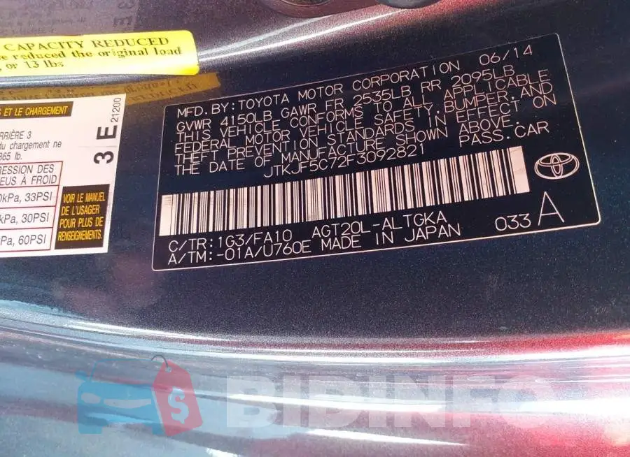 JTKJF5C72F3092821 Photo# 9