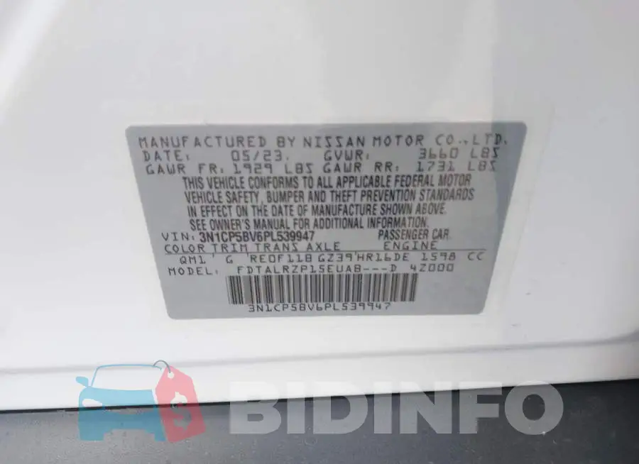 3N1CP5BV6PL539947 Photo# 9
