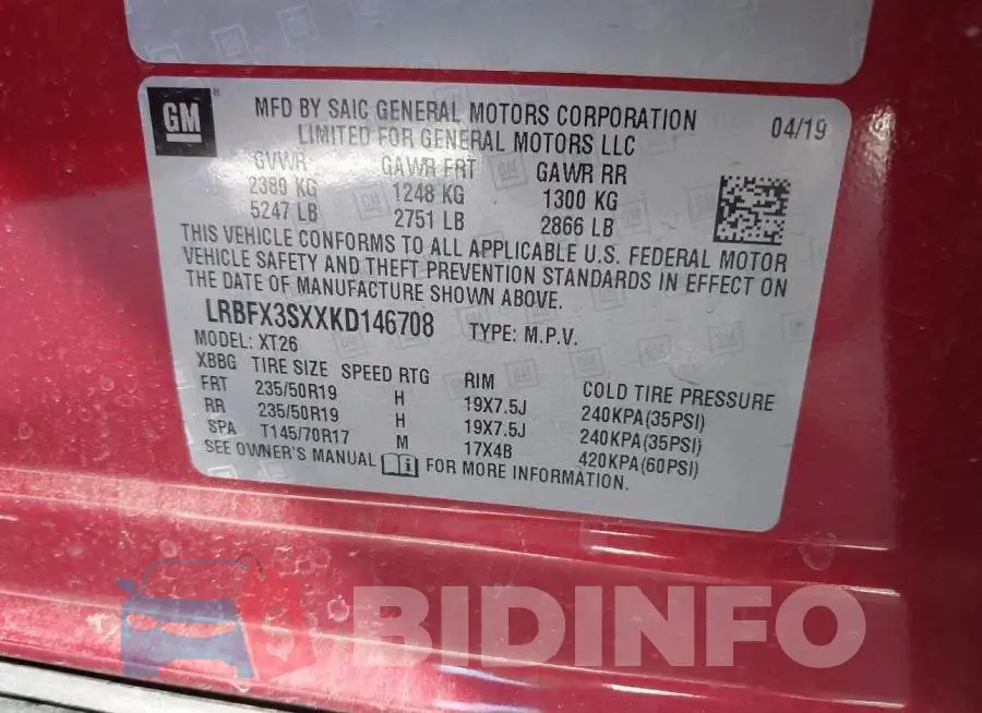 LRBFX3SXXKD146708 Photo# 9