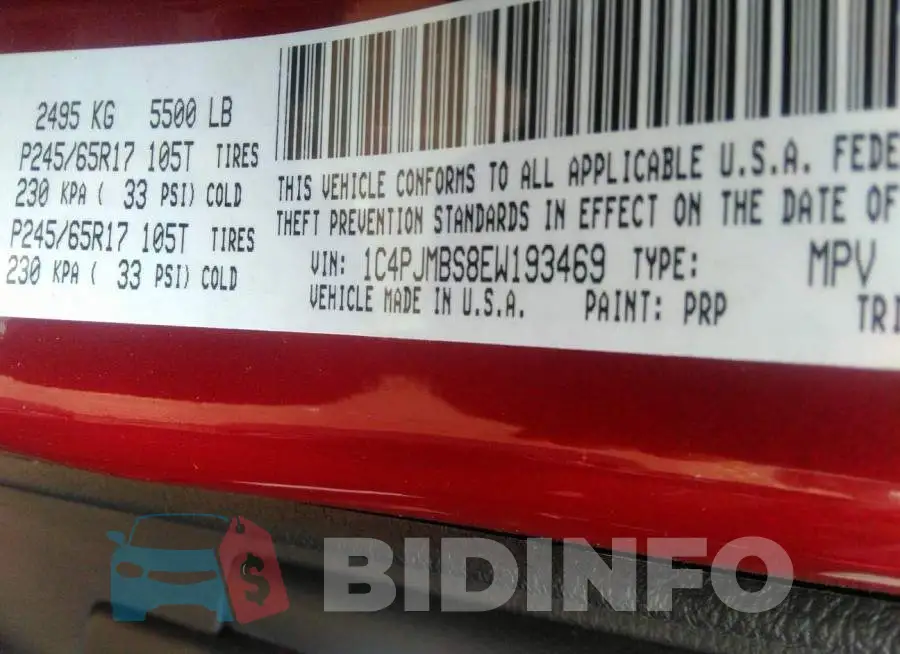 1C4PJMBS8EW193469 Photo# 9