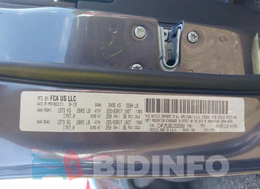 1C4PJMLB2LD522920 Photo# 9