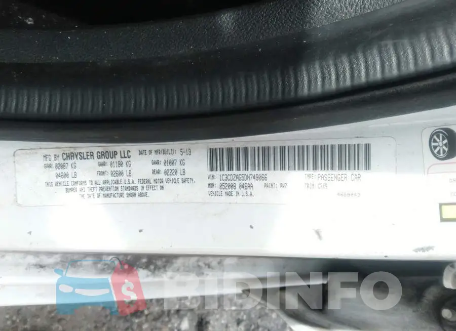 1C3CDZAG5DN749066 Photo# 9