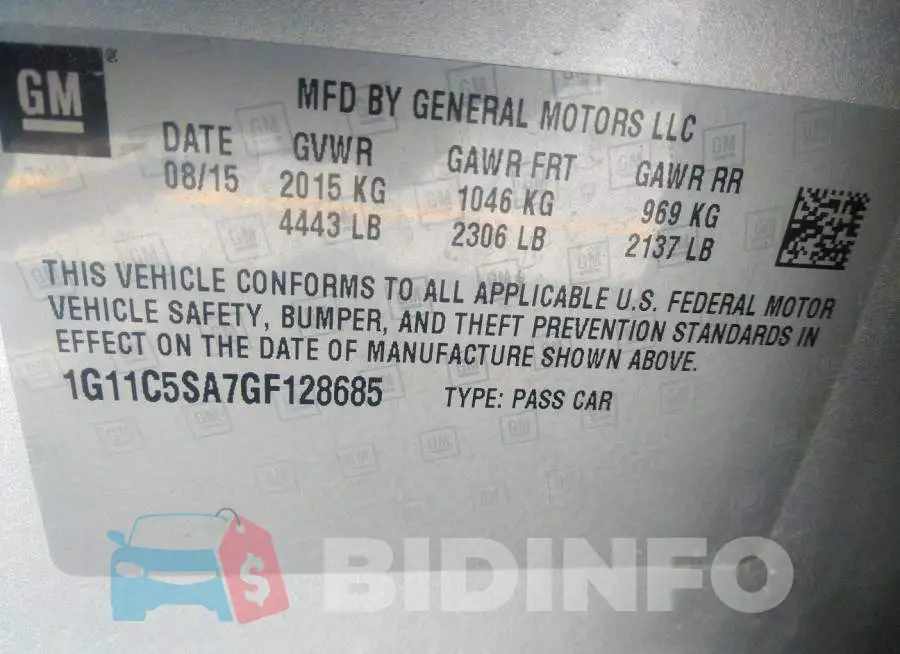 1G11C5SA7GF128685 Photo# 9