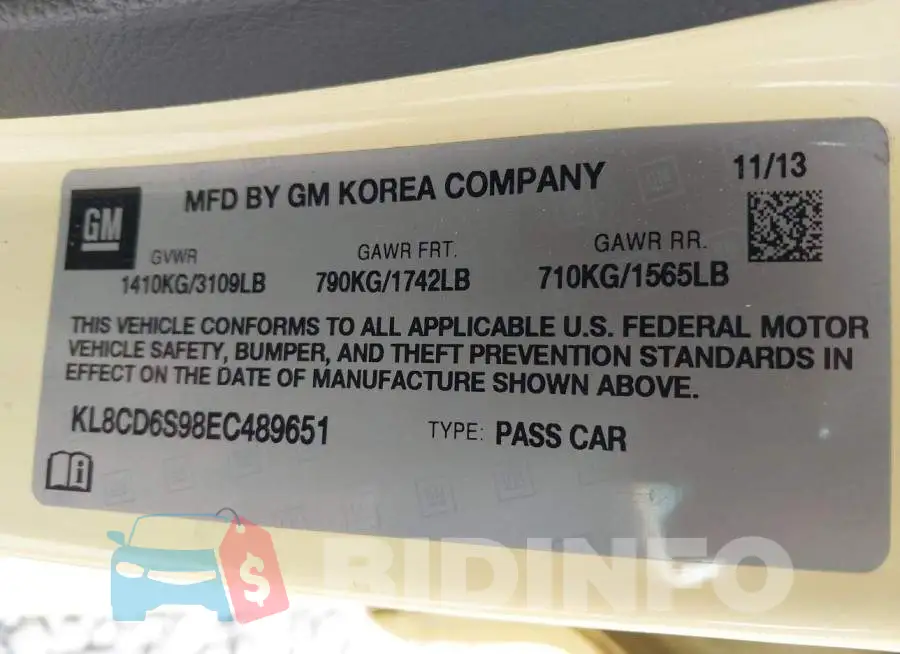 KL8CD6S98EC489651 Photo# 9