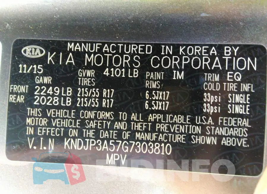 KNDJP3A57G7303810 Photo# 9