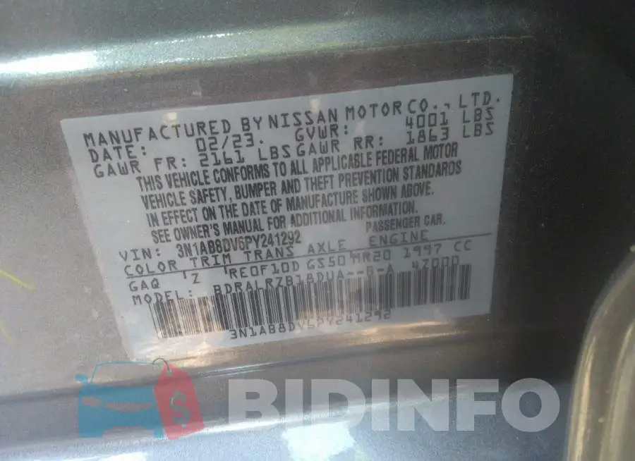 3N1AB8DV6PY241292 Photo# 9