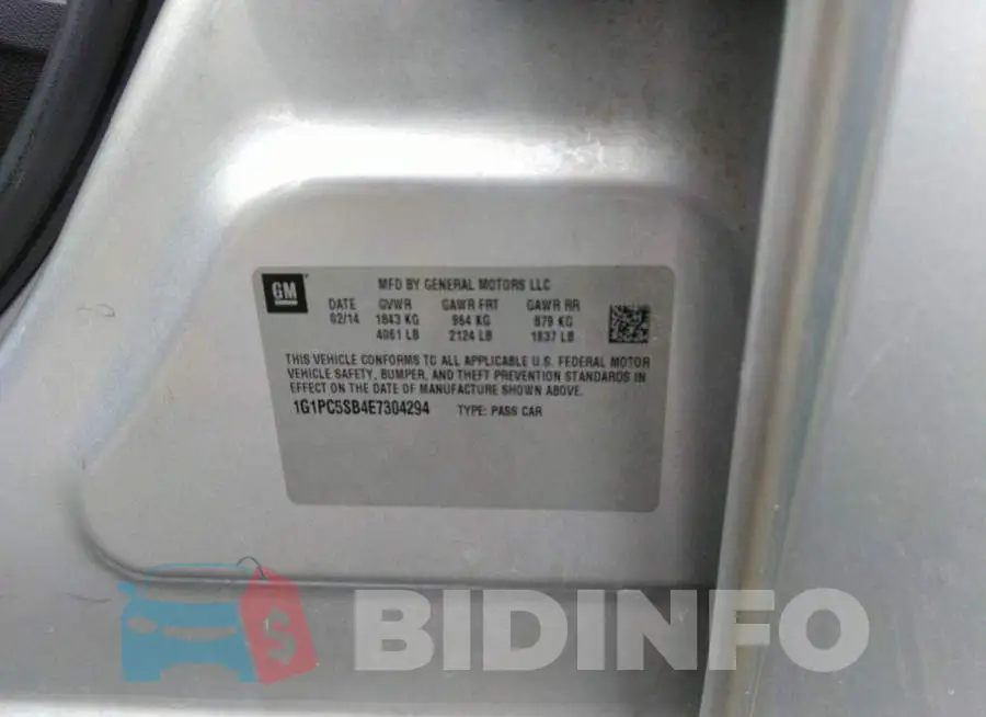 1G1PC5SB4E7304294 Photo# 9