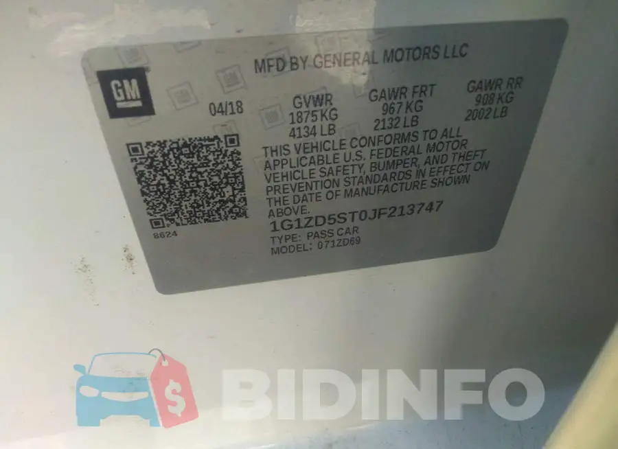 1G1ZD5ST0JF213747 Photo# 9