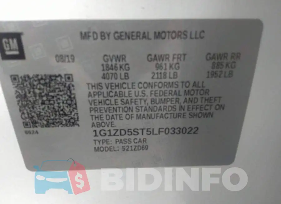 1G1ZD5ST5LF033022 Photo# 9