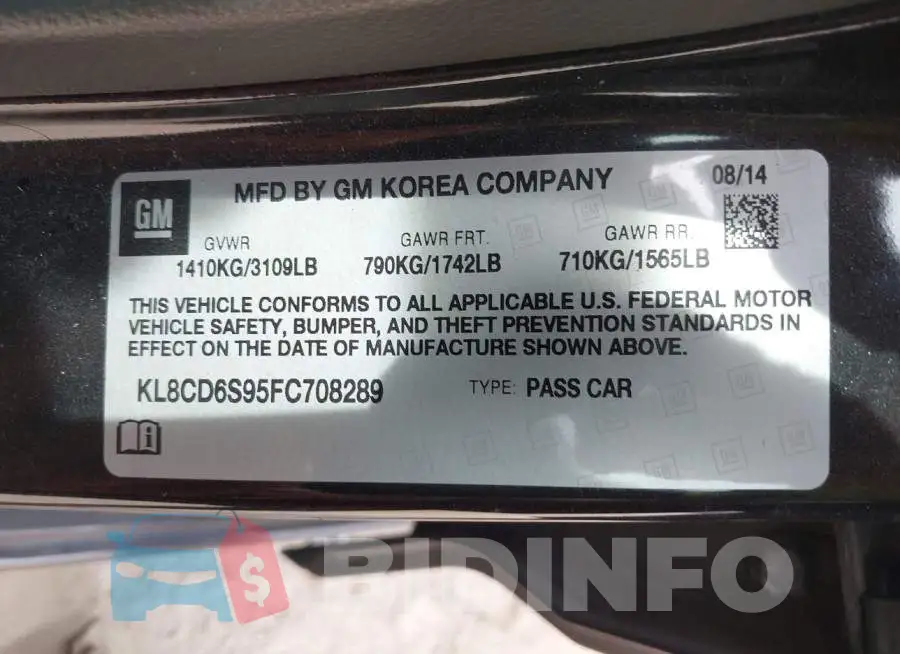 KL8CD6S95FC708289 Photo# 9