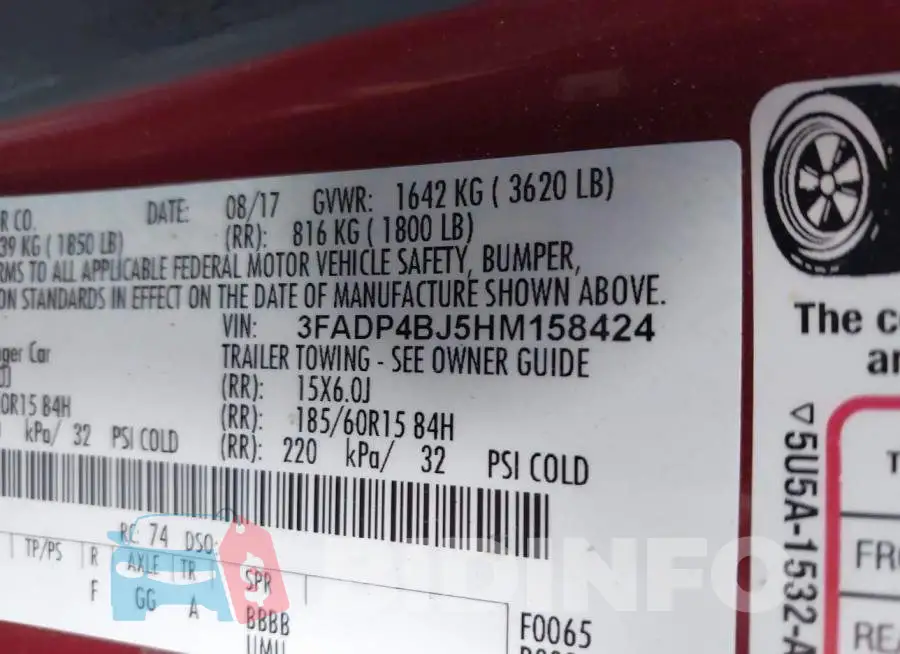 3FADP4BJ5HM158424 Photo# 9