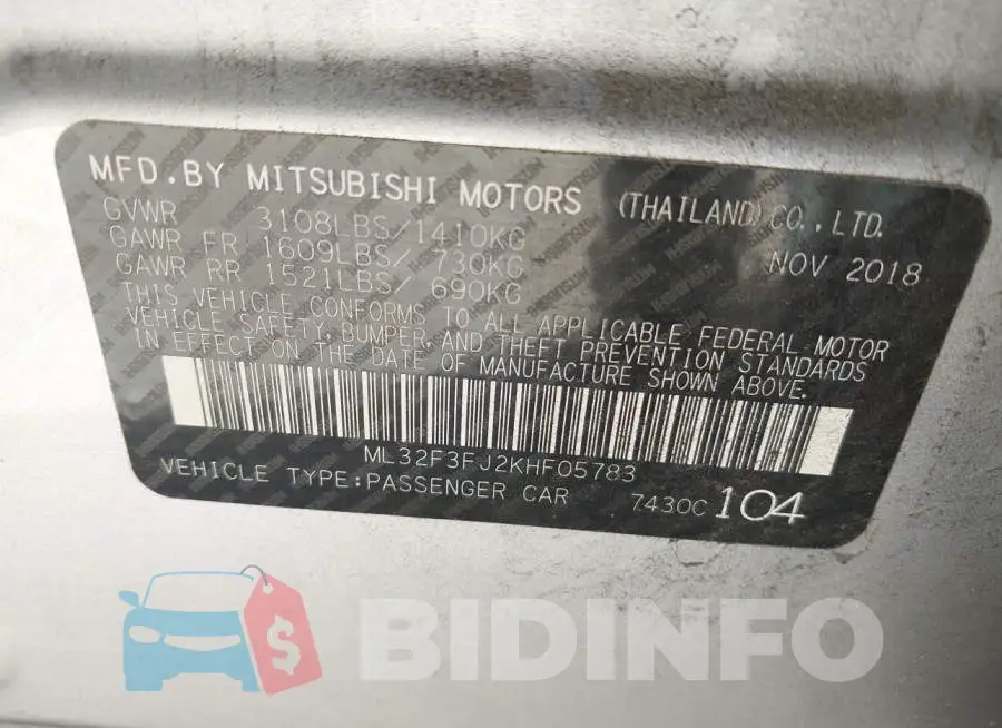 ML32F3FJ2KHF05783 Photo# 9