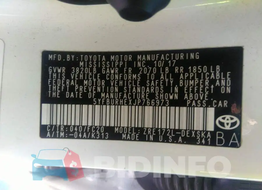 5YFBURHEXJP766973 Photo# 9