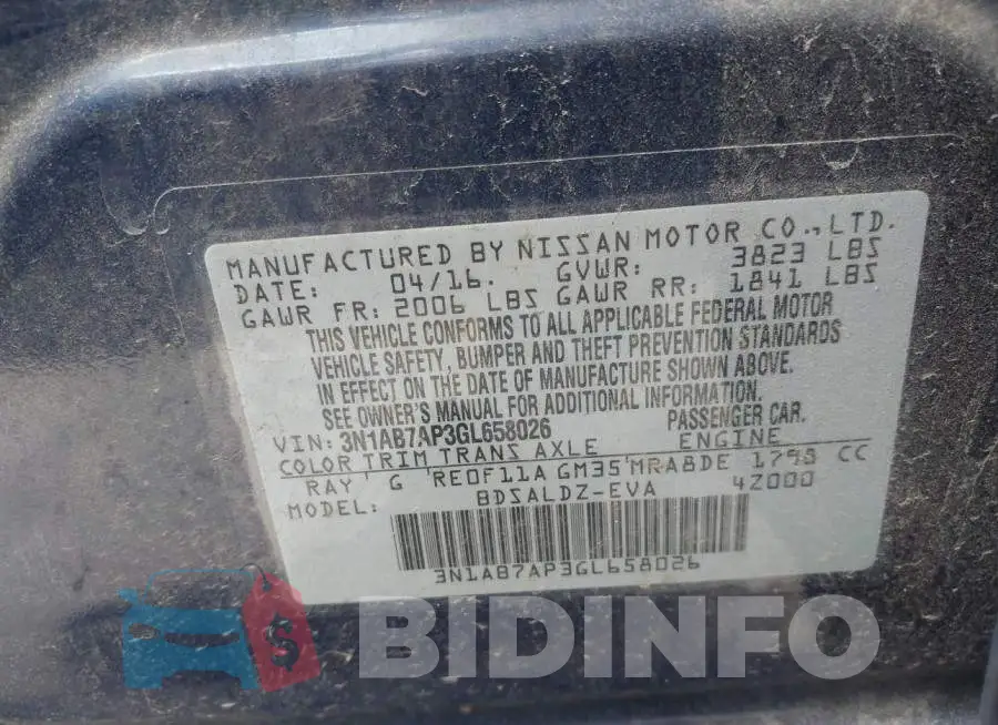 3N1AB7AP3GL658026 Photo# 9