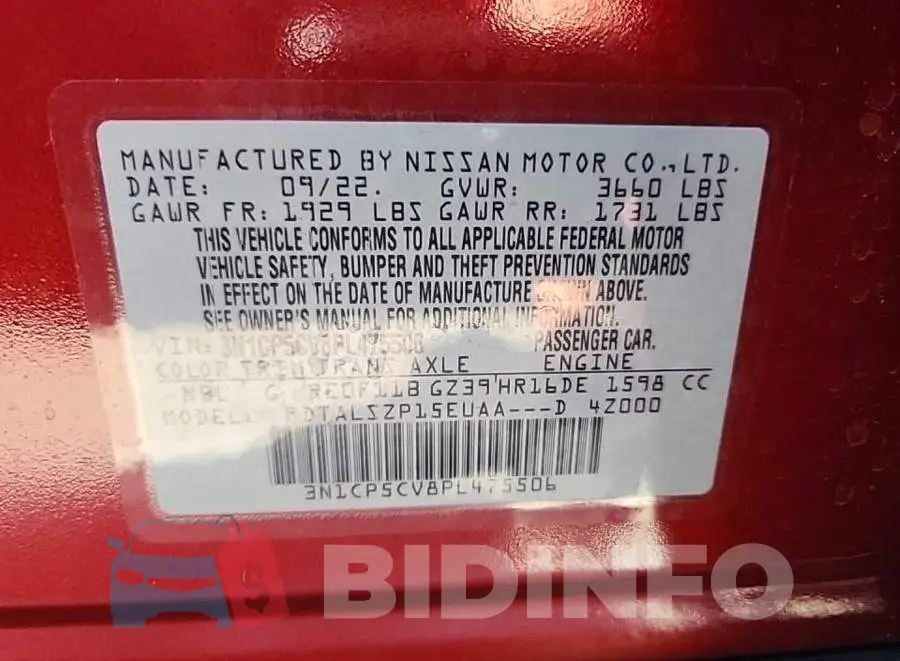 3N1CP5CV8PL475506 Photo# 8