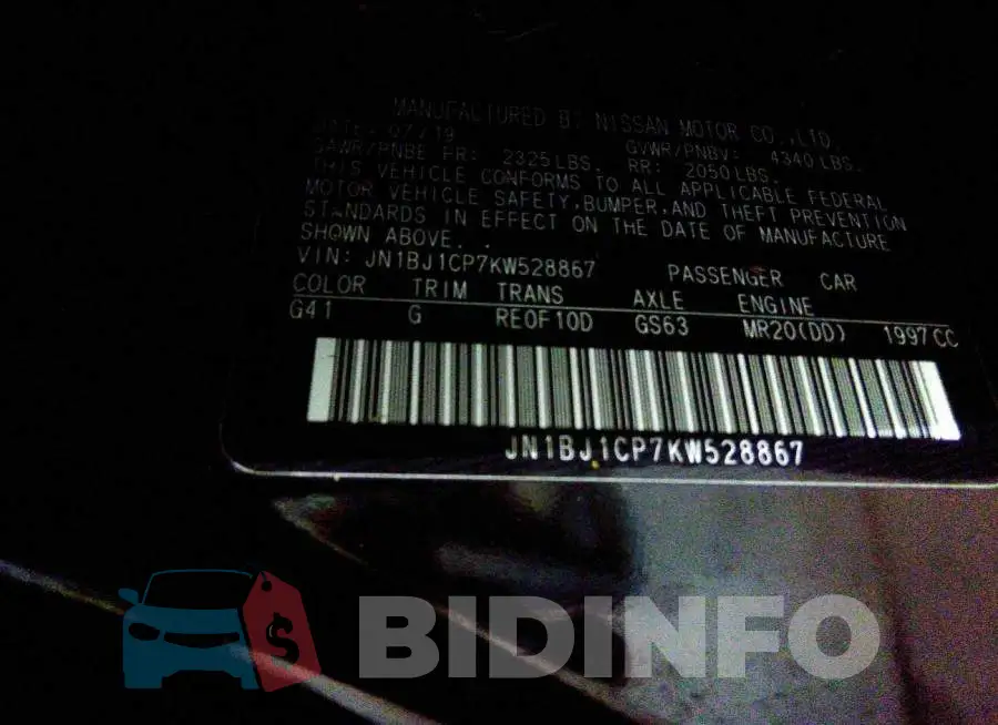 JN1BJ1CP7KW528867 Photo# 9