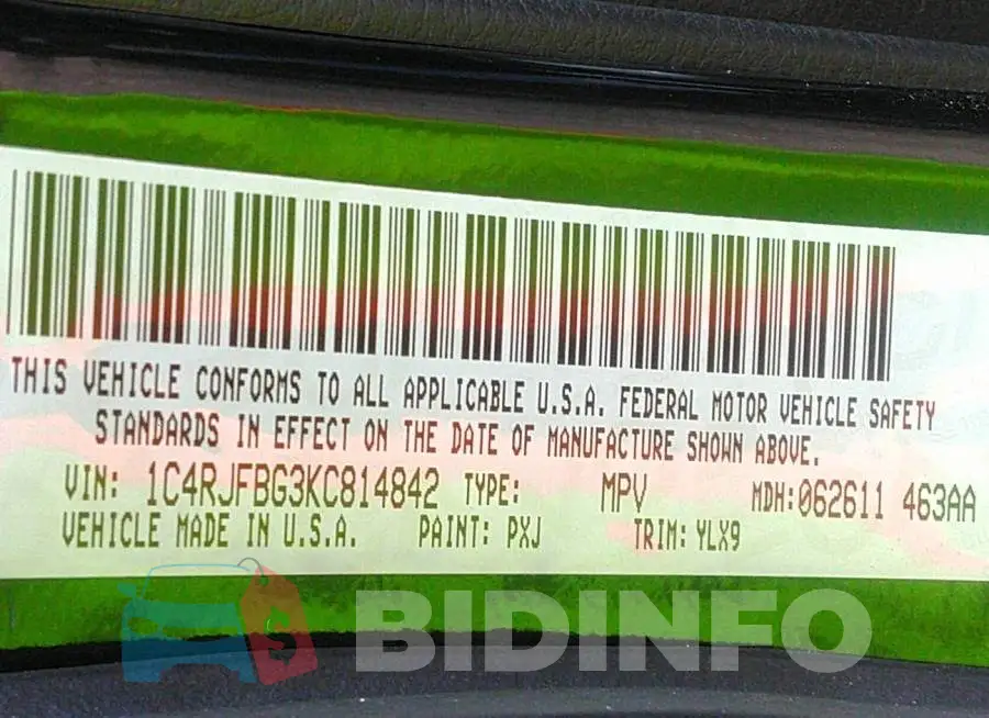 1C4RJFBG3KC814842 Photo# 9