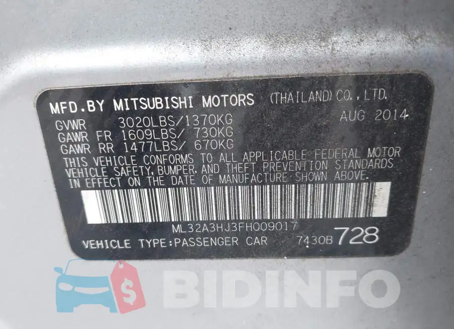 ML32A3HJ3FH009017 Photo# 9
