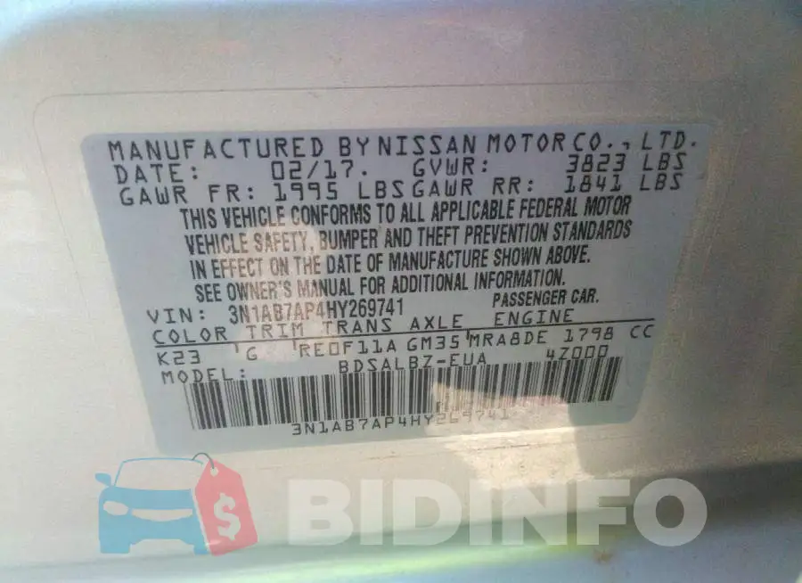 3N1AB7AP4HY269741 Photo# 9