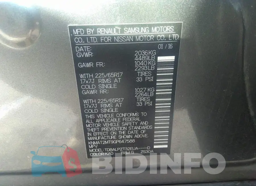KNMAT2MT9GP647588 Photo# 9