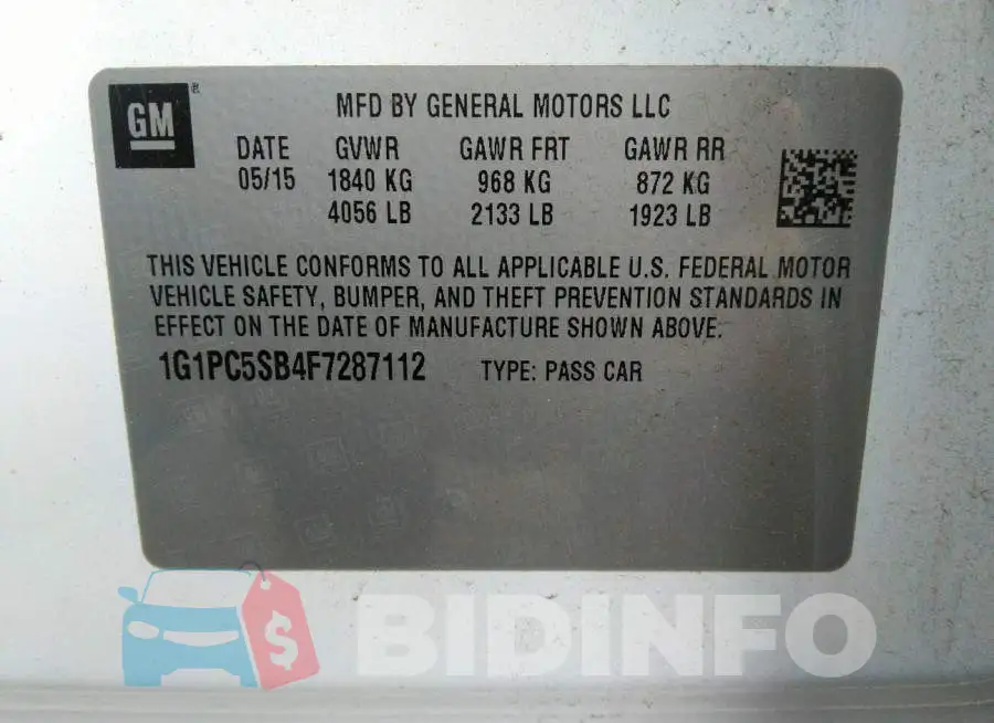 1G1PC5SB4F7287112 Photo# 9