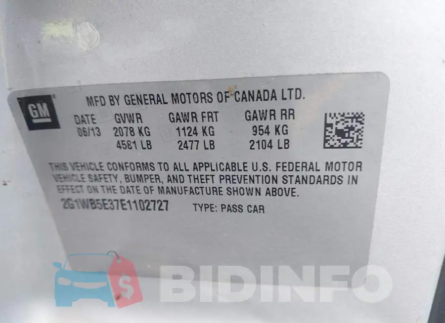 2G1WB5E37E1102727 Photo# 9