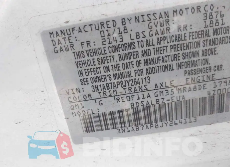 3N1AB7AP8JY264113 Photo# 9