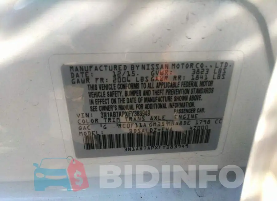 3N1AB7APXFY383949 Photo# 9