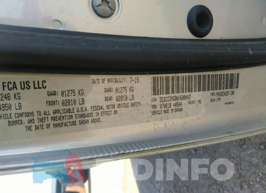 2C3CDZAG8KH688043 Photo# 9