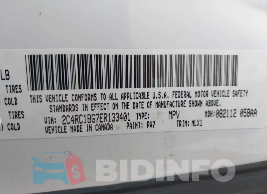 2C4RC1BG7ER133401 Photo# 9