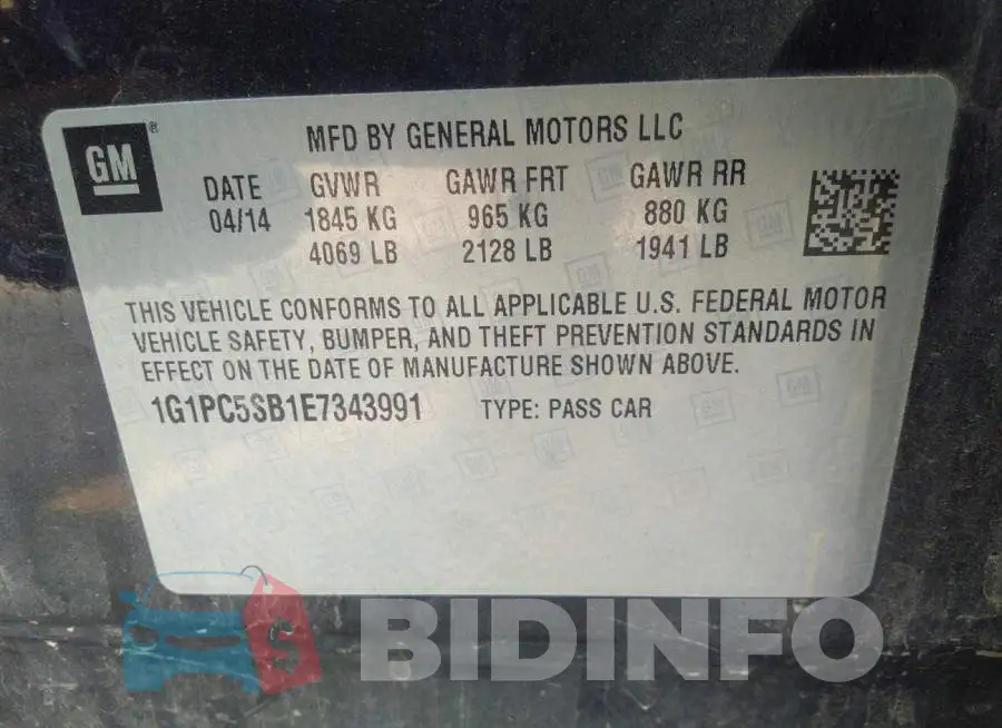 1G1PC5SB1E7343991 Photo# 9