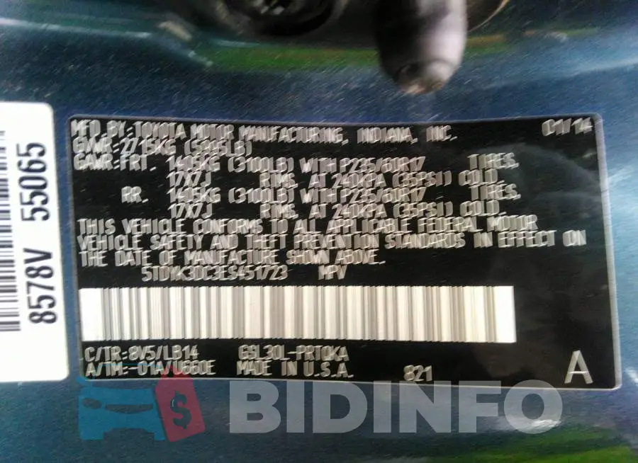 5TDYK3DC3ES451723 Photo# 9