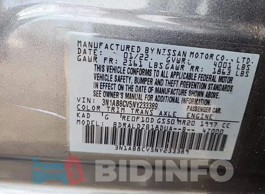 3N1AB8CV5NY233389 Photo# 8