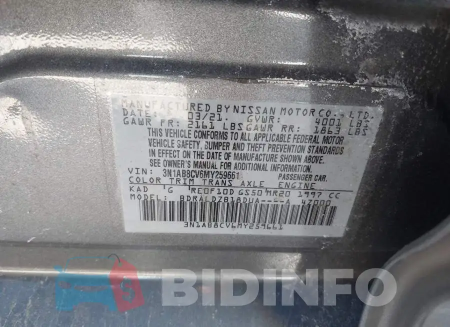 3N1AB8CV6MY259661 Photo# 9