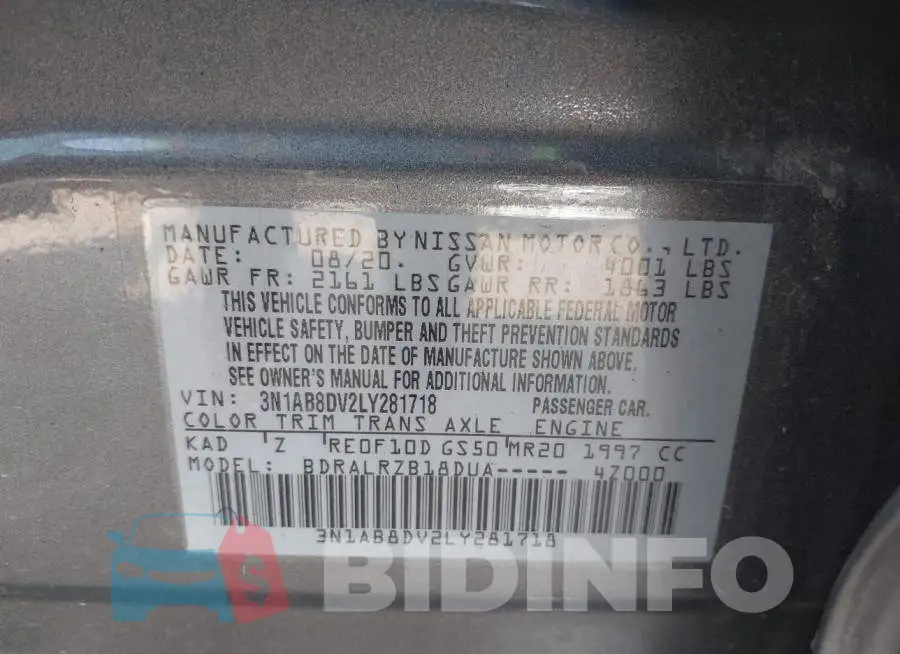 3N1AB8DV2LY281718 Photo# 9