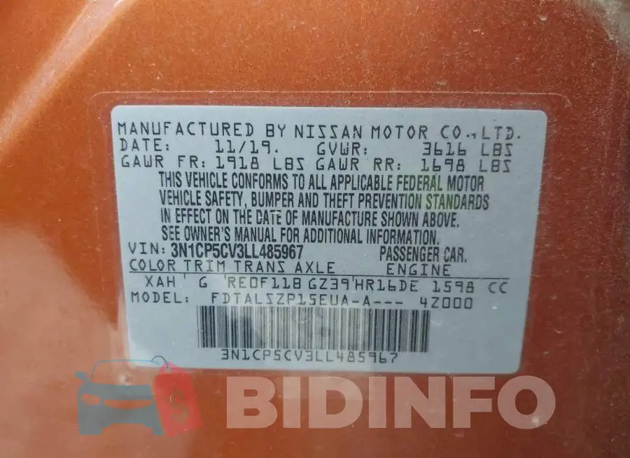3N1CP5CV3LL485967 Photo# 9
