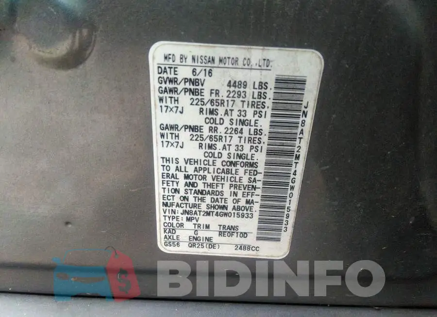 JN8AT2MT4GW015933 Photo# 9