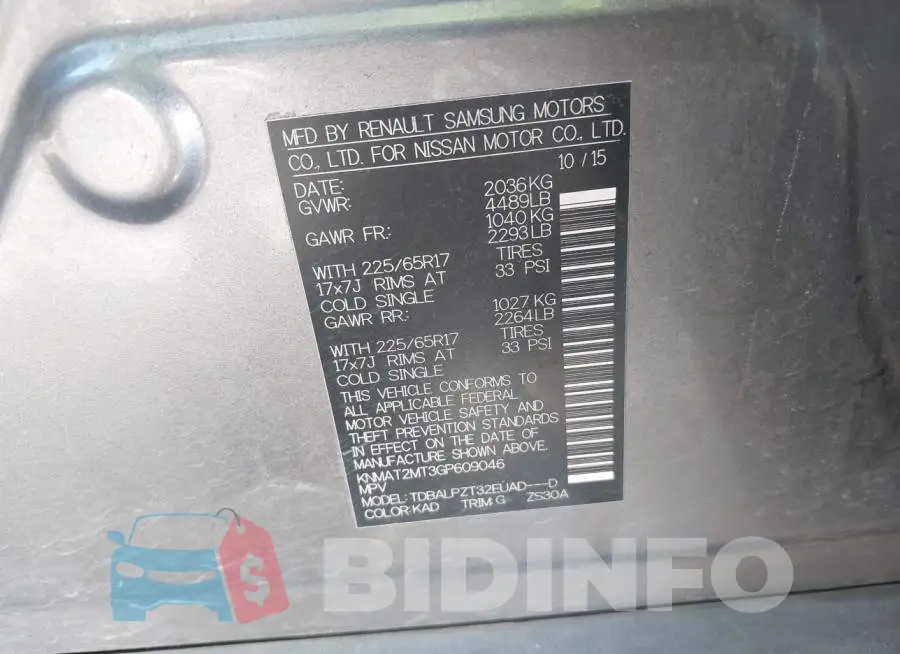 KNMAT2MT3GP609046 Photo# 9