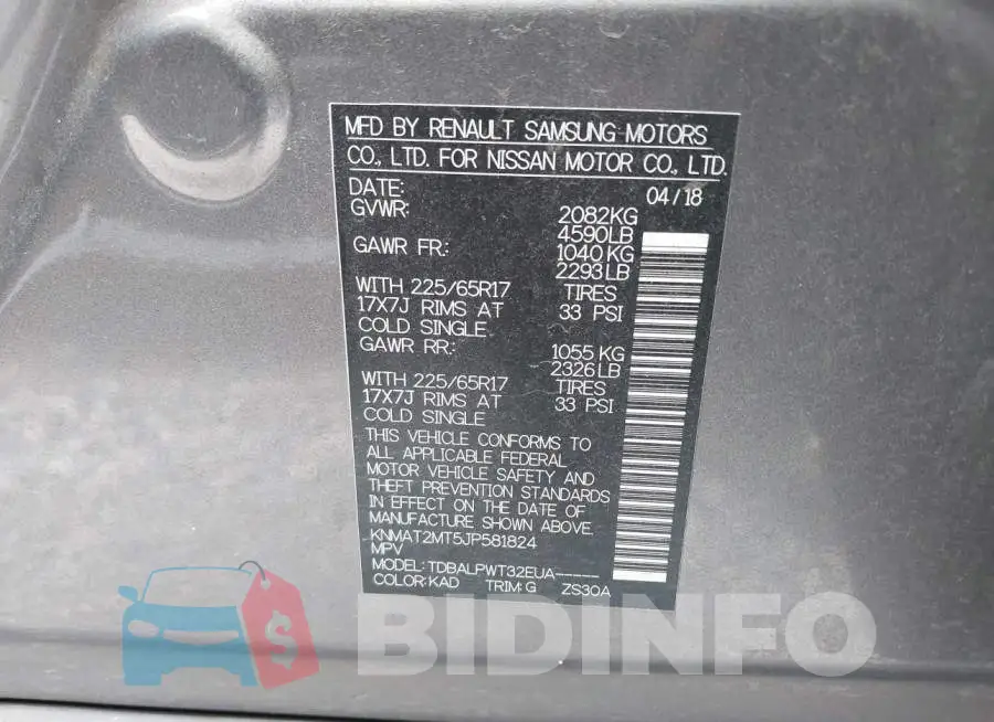 KNMAT2MT5JP581824 Photo# 9